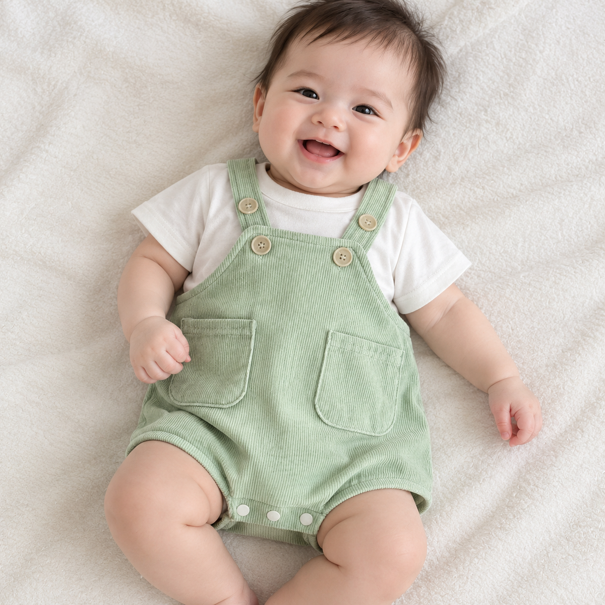 CHASON Short-Sleeve Harness Romper (0–18M)