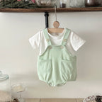 CHASON Short-Sleeve Harness Romper (0–18M)