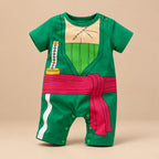 CHASON Short-Sleeve Anime Cosplay Romper (0–12M)