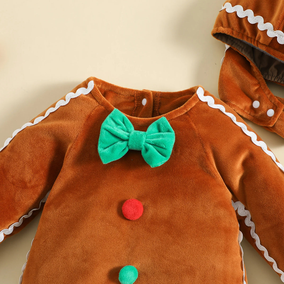 CHASON Gingerbread Man Costume Romper (0–24M)