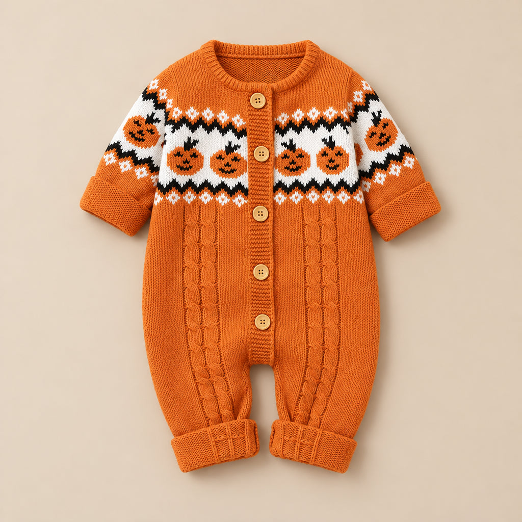 CHASON Long-Sleeve Halloween Romper (0–18M)