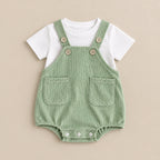 CHASON Short-Sleeve Harness Romper (0–18M)