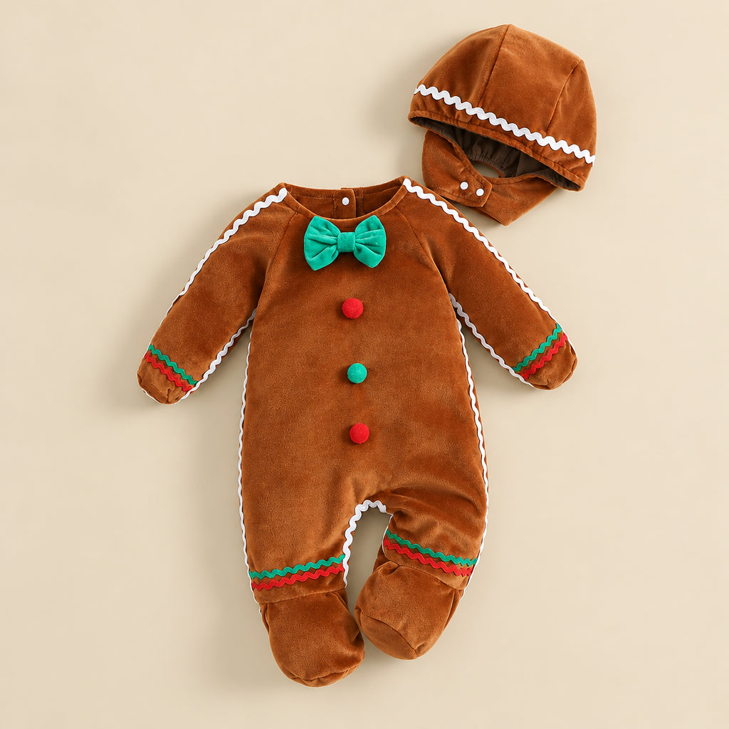 CHASON Gingerbread Man Costume Romper (0–24M)