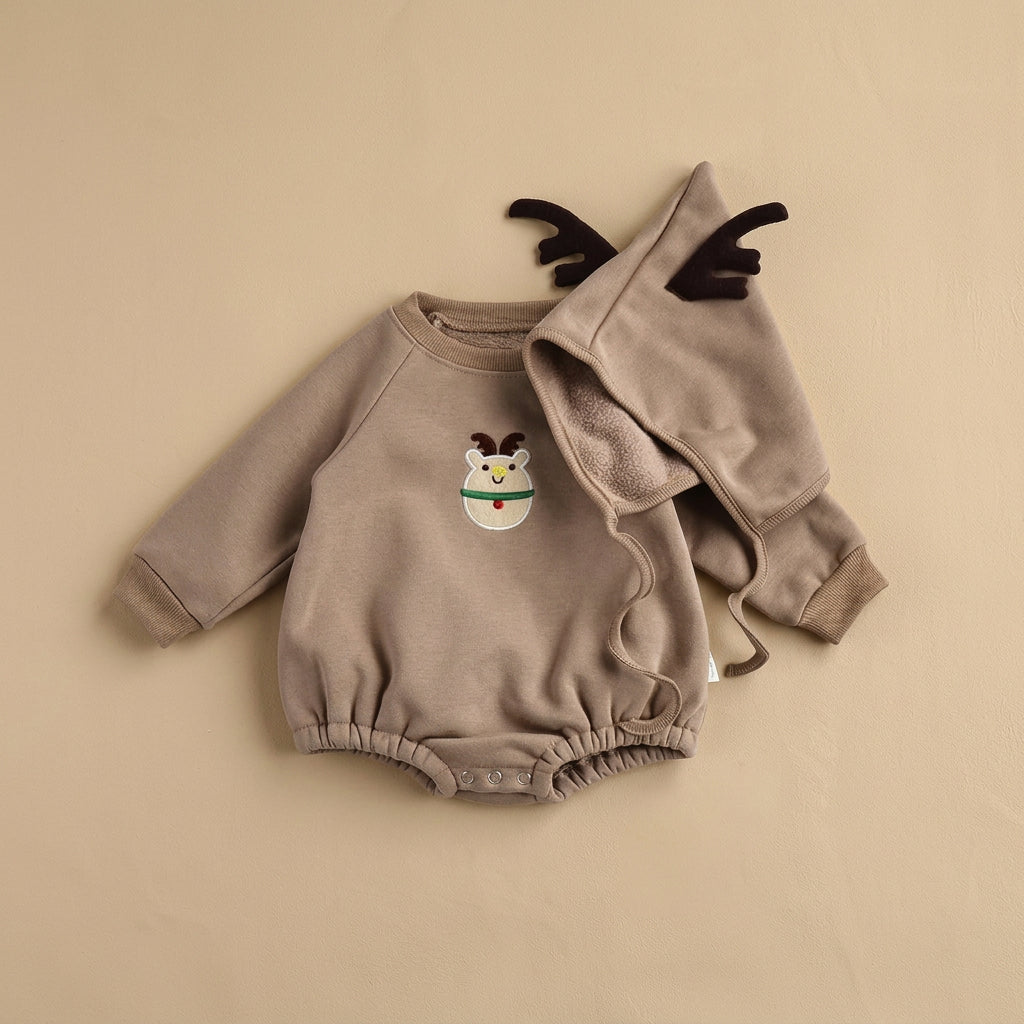 CHASON Baby Sweatshirt With Hat Xmas (0-24M)