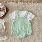 CHASON Short-Sleeve Harness Romper (0–18M)