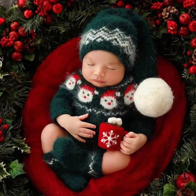 CHASON Knitted Christmas Hat (0–1Y)