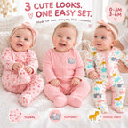 CHASON Long Sleeve Footed Jumpsuit (0–6M)