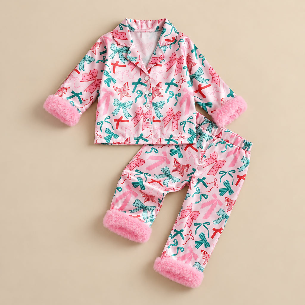 chason Baby Girl Christmas Pajamas Two Pieces Sleepwear – Chason