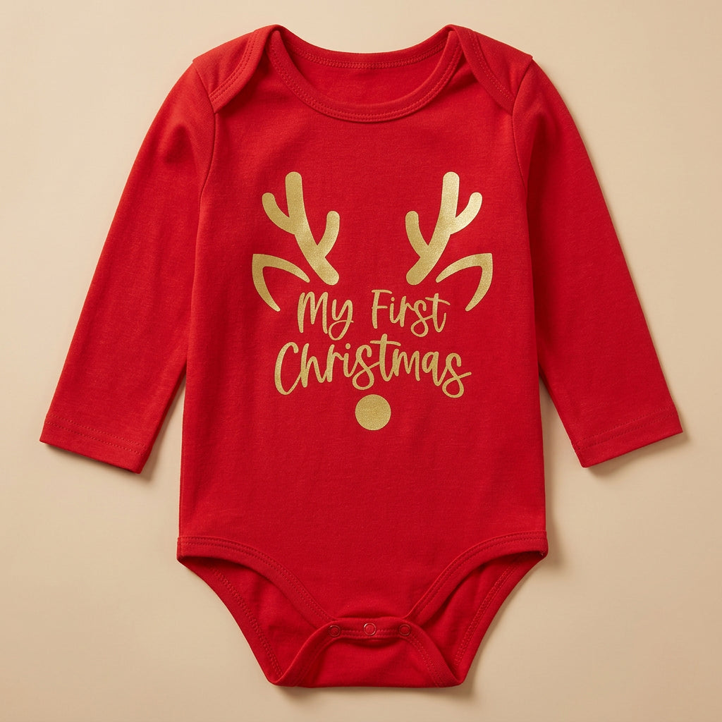 CHASON Baby Red Bodysuit (0-12M)