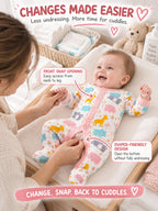 CHASON Long Sleeve Footed Jumpsuit (0–6M)