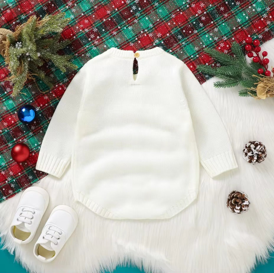 CHASON Baby Christmas Warm Sweater Romper (0-18M)