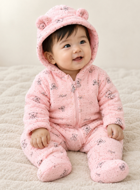 CHASON Cozy Warm Long-Sleeve Jumpsuit (3–24M)
