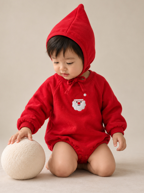 CHASON Baby Sweatshirt With Hat Xmas (0-24M)