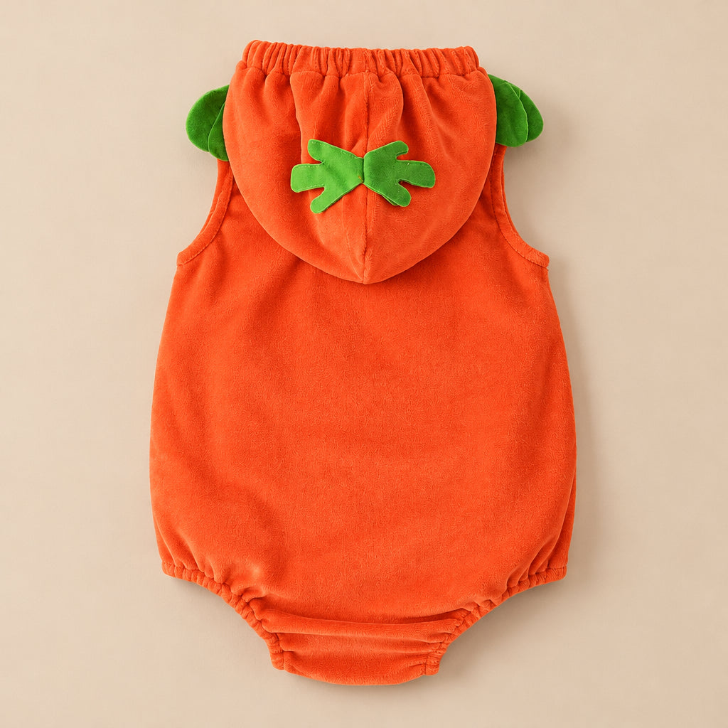 CHASON Pumpkin Print Sweatshirt Romper (0–24M)