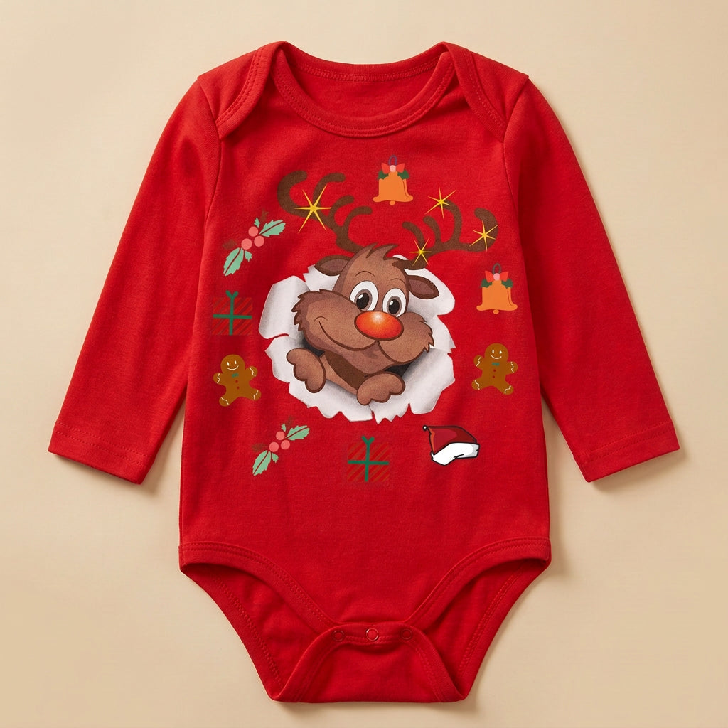 CHASON Baby Red Bodysuit (0-12M)