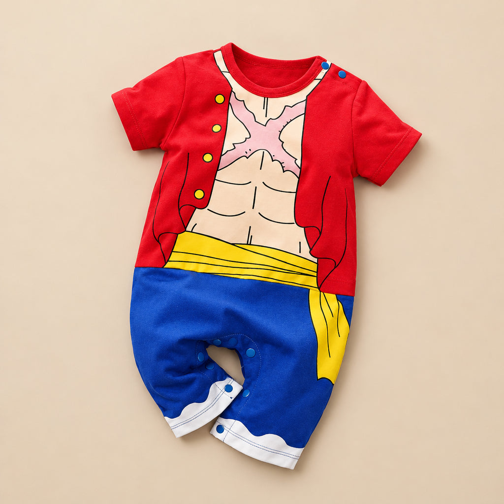 CHASON Short-Sleeve Anime Cosplay Romper (0–12M)